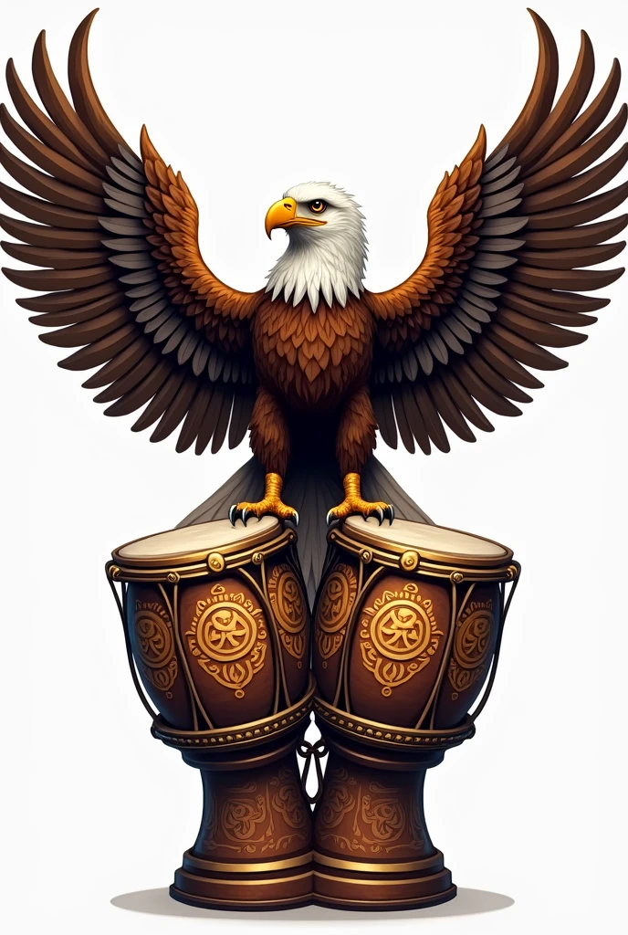 eagle with drums for logo