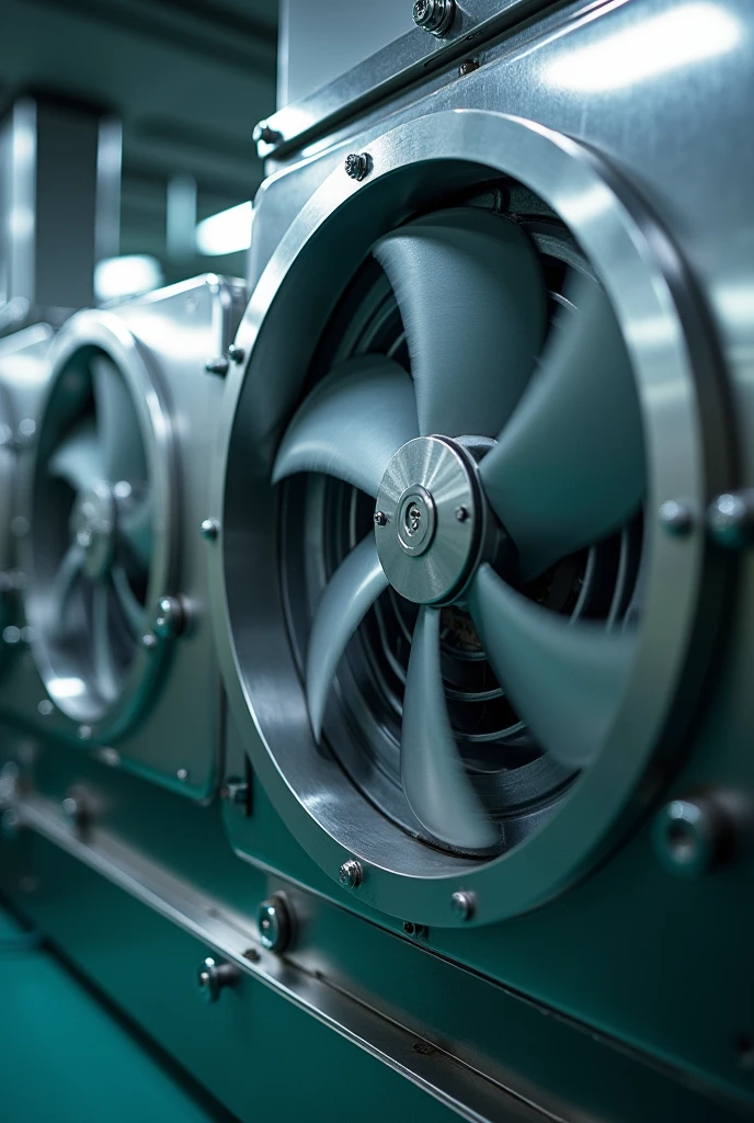 sealing fan running in sealing view in downside of front view