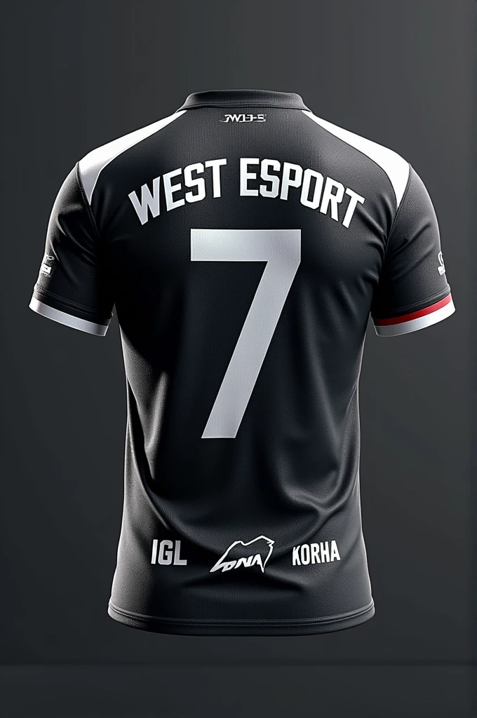 Ready 2 Die adlı pubg mobile ekibinin oyuncusu West Esport jersey yap rolu İGL sade tasarıma önem ver forma numarası 7 