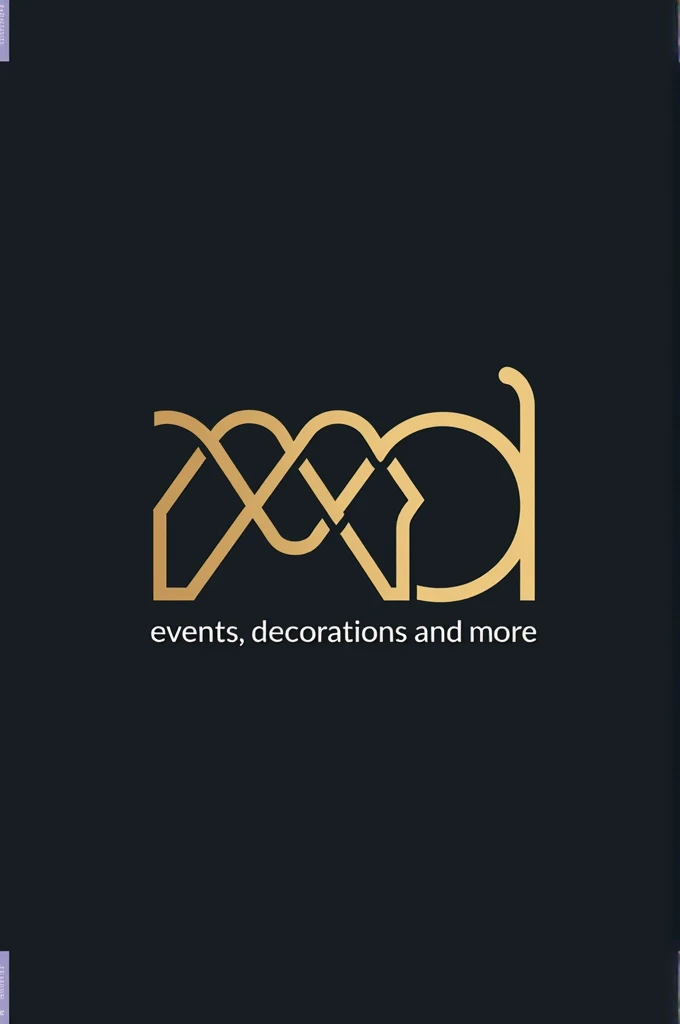 A logo called “M” & D” and information “Events, decorations and more”