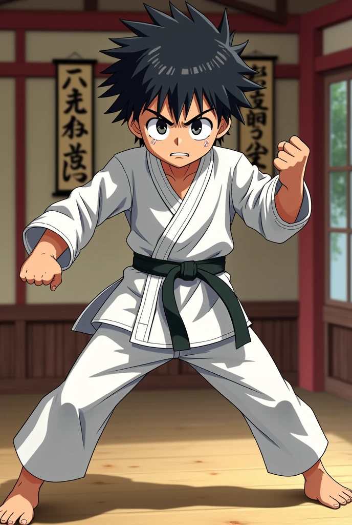 Karate player in Anime
