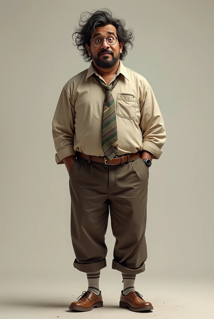 a indian foolish person realistic man ai carecter 