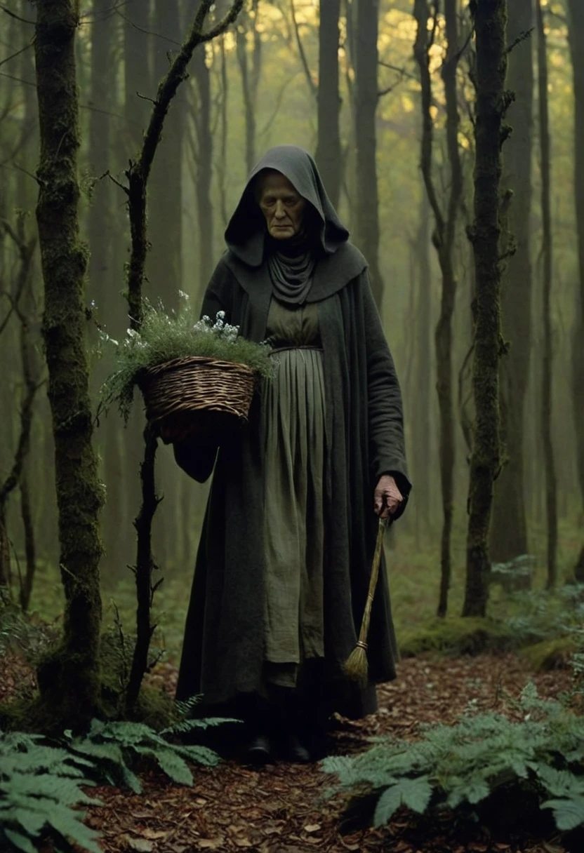 A 1984 animated film for adults on a philosophical theme based on the story by A. Platonov “The Iron Old Woman.” A , obsessed with the question of who the Iron Crone is, sets out to find her in a dark, frightening forest. The art by Andrew Wyeth features a muted floral palette and dry brush technique that creates a calm animation feel.  mystical light and shadows.
