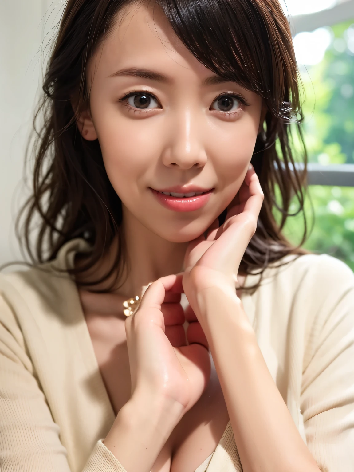 arm、Beautiful décolletage