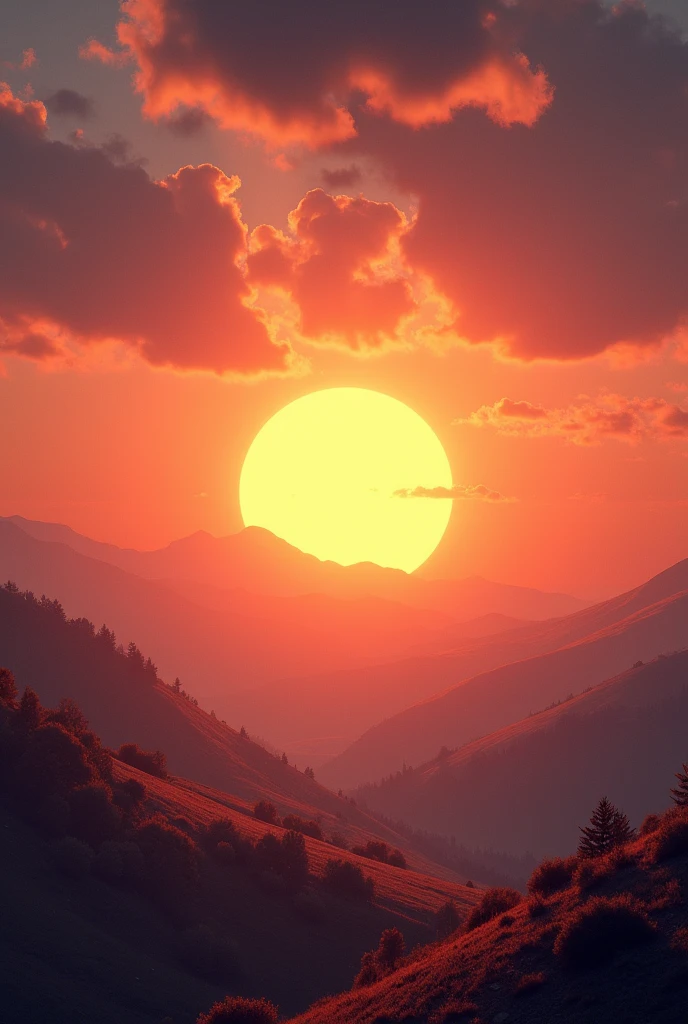 The sun rising in the west