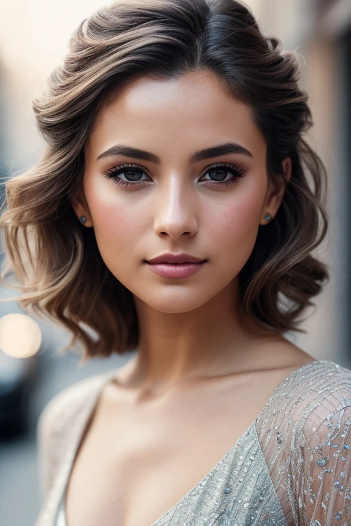 photo of beautiful (c4ndymans0n:0.99), a woman in a (street:1.1), perfect hair, hair upsweep updo, wearing (designer wear:1.2), modelshoot style, (extremely detailed CG unity 8k wallpaper), professional majestic (photography by  edward weston:1.1), (Canon A2/A2e Camera), 24mm, exposure blend, hdr, faded, extremely intricate, High Detail, Sharp focus, dramatic, soft cinematic light, (looking at viewer), (detailed pupils), cute smile, 24mm, 4k textures, soft cinematic light, adobe lightroom, photolab, elegant, ((((cinematic look)))), soothing tones, insane details, hyperdetailed, low contrast, (sexy)