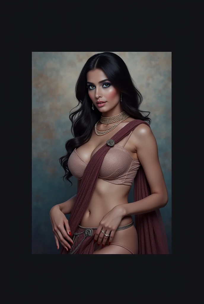 ultra realistic 8k cg, picture-perfect face, flawless, boobs nipple crops clean, masterpiece, professional artwork, famous artwork, cinematic lighting, cinematic bloom,
super realistic 8K, Perfect, clean , masterpiece, Professional artwork, famous artwork, face perfect,
43yo girl, solo, alluring step mom,(sexy Bangladeshi women:1.2),
beautiful woman,very sexy appearance, seductive , rosy cheeks, smooth skin,
huge breasts, smooth face, detailed face, smooth skin,shiny skin,highly detailed face, detailed face, perfect proportions, well-proportioned body of six heads, huge breasts, thin waist, navel, big butt , crotch gap, large thighs,mature,toned legs, long neck, big ,detailed hair, ,detailed breasts, slim waist,beauty, long eyelashes, hourglass body, juicy lips,Beautiful expression, beautiful eyes,
Looks good with straight long hair,
Black hair, long hair, silky hair, detailed bangs, (hair between eyes:1.2),
((Light olive eyes:1.2)),
gorgeous bright neon blue eye makeup and thick black winged eyeliner, peachy matte lipstick, looking into the camera,
detailed eyebrows,
(hourglass body:1.3), ultra detailed, best illustrated, showing off, seductive_pose, sexy eyes,full-body_portrait, Intrinsic exquisite details of (eyes, hair, skin, face, hands, fingers, anatomy), stunning otherworldly beauty, sexy pose,
She is Wearing (Red Georgette Saree:1.5),(Boat Neck Design Blouse:1.5),
full and juicy lips(dark red lipstick), belly jewelery, pearl necklace, pearl ear_rings, perfect fingers and nails, red_fingernails, golden ratio, seductive_pose, big_boobies,deep cleavage,
,professional photoshot, incredibly beautiful woman in the form of a 'Desi Milf', elegant wild beauty and attractiveness, seductiveness and inaccessibility, beautiful, photoshot for Vogue magazines, sensual, ultra detailed, ,mature female,1 girl,cowboy_pose,naughty, (iu:0.8),cleavage,