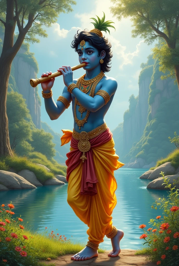 Lord Krishna with flute