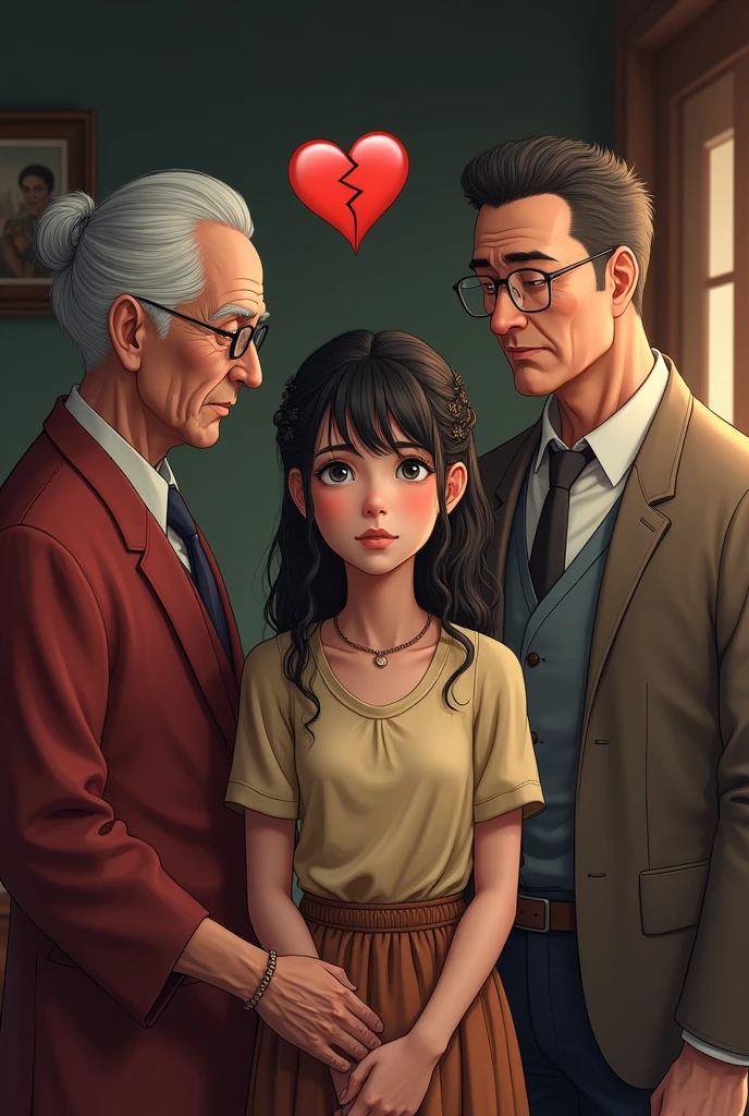 Family Opposition:show more old family conflicts and disagree thier daughter teeneger to marry the man standing near add symbol heartbroken 💔😭
