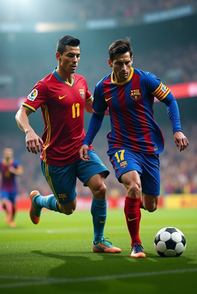 Create Cristiano Ronaldo and Messi playing for the same team