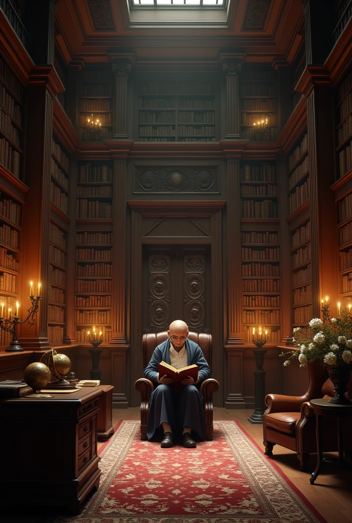 An environment that refers to reading and classical poetry