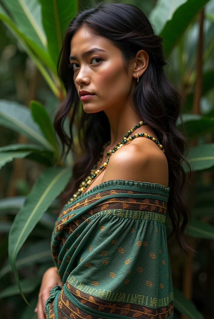 The most specific texture of clothing from the Ecuadorian Amazon,without so many clothes
