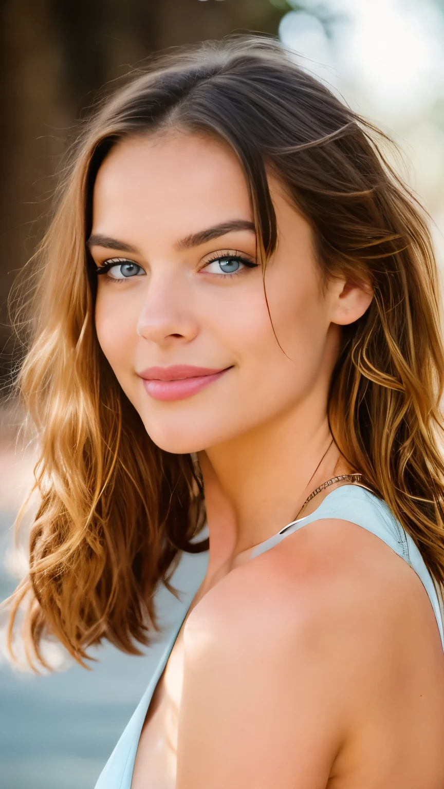 Very beautiful sexy blonde, naked , breasts, light blue eyes, highly detailed, 2, slim, innocent face, naturally wavy hair, high resolution, masterpiece, best quality, intricate high detail, highly detailed, sharp focus, detailed skin, realistic skin texture, texture, detailed eyes, professional, 4K, charming smile, shot with Canon, 85mm, slight depth of field, Kodak Color Vision, body in perfect shape, extremely detailed, photographer_\( ultra\), photographerrealistic, Realstic, Postprocessing, maximum details, roughness, real life, ultrarealistic, photorealism, photography, 8K UHD