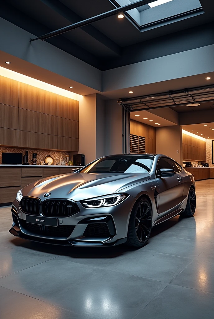 garage room park a BMW sports car image luck like real and room note a luxury 