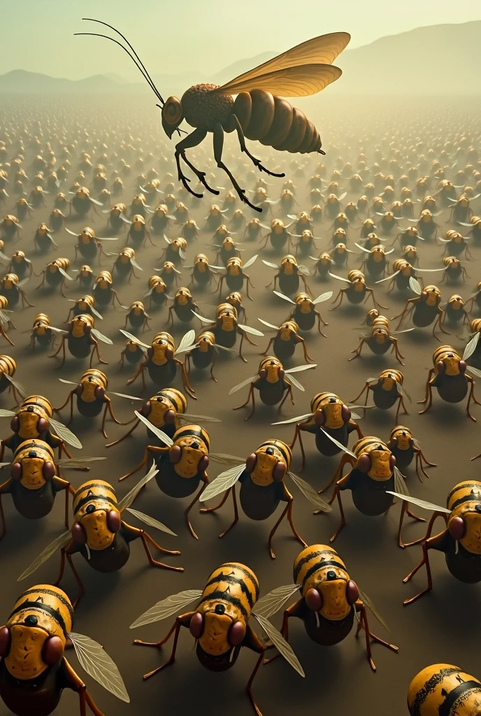 The rebel army of locusts is demonstrating