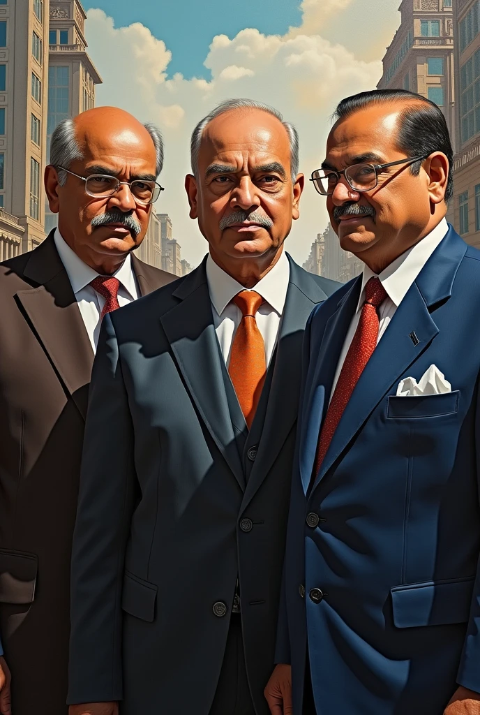 Mukesh Ambani and goutam adani and Amit sha 