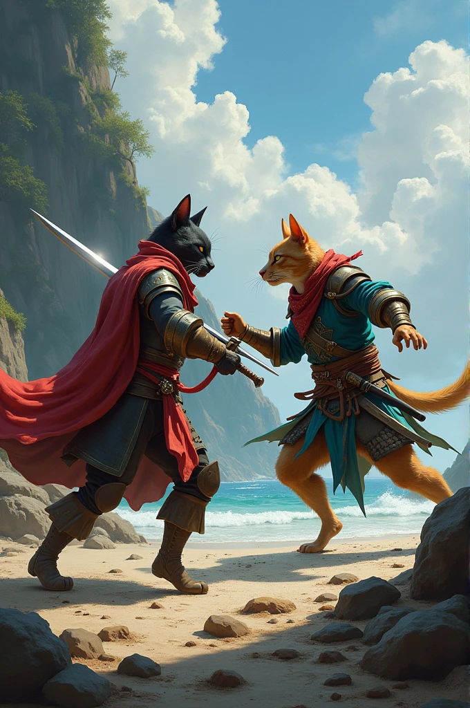 (((by fluff-kevlar, by Zackary911, by Kenket, by Kilinah))), a running ((Kobold)), (detailed Kobold)) wearing a long cloak, muscular abs, blue fur, Kobold black horns, Kobold tail, messy black hair, (blue thigh highs), shirtles blue thong:skull pattern design on thong)), front view, looking at the observer with an embarrassed smile, blush, , perspective, finely detailed paws, punk style, adventure backpack,