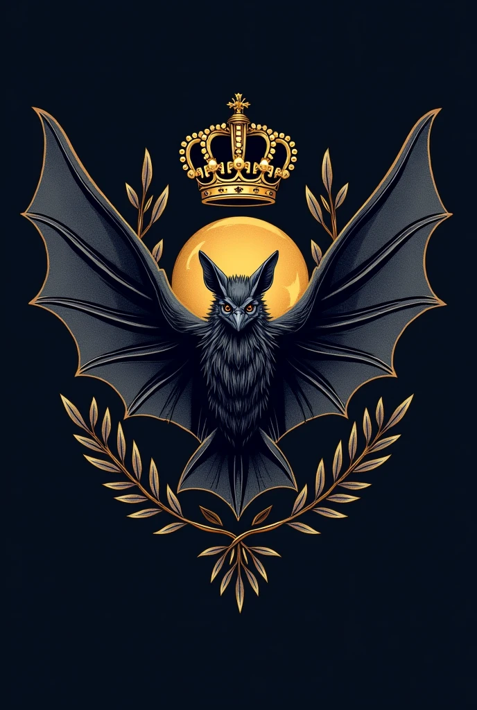 A logo for a football team that has a Noctulo , a Spanish crown, two olive trees 
