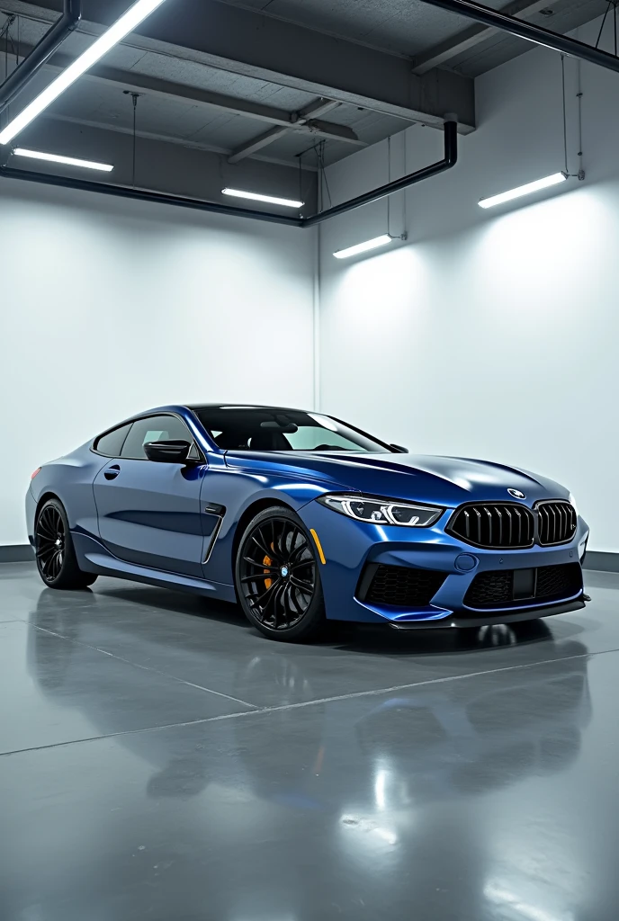 garage room park a BMW M8 sports car image luck like real 