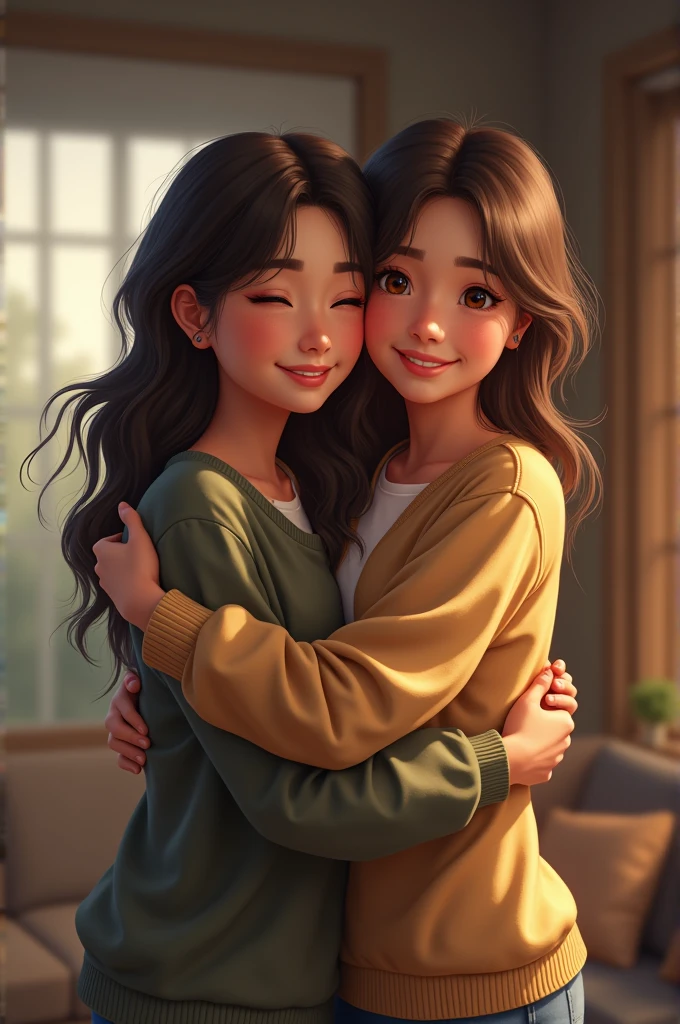 Friends hugs 