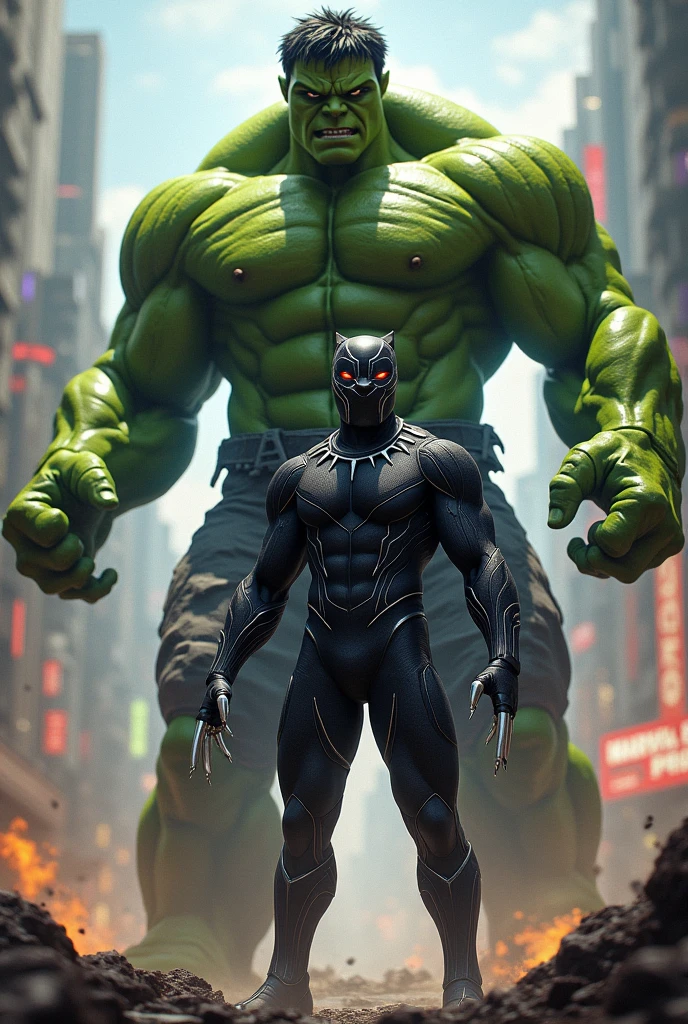 Marvel's Black Panther plus Marvel's Hulk