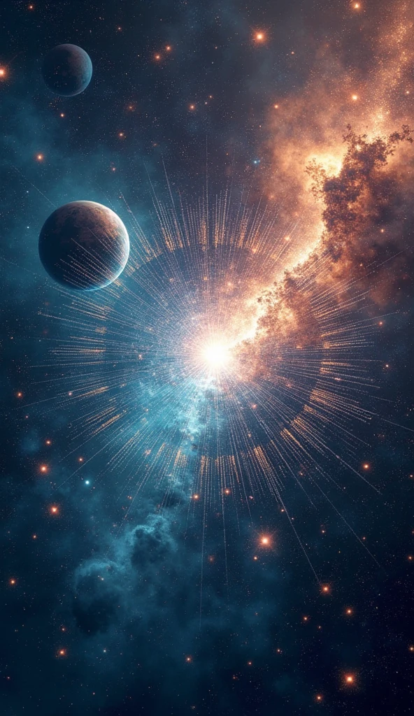 (masterpiece:1.2,Highest quality,Amazing details,Realistic,Highest resolution camera),8ก,wallpaper,universe space,A work of art made up of beautiful particles of light.,Dynamic Diversity, 