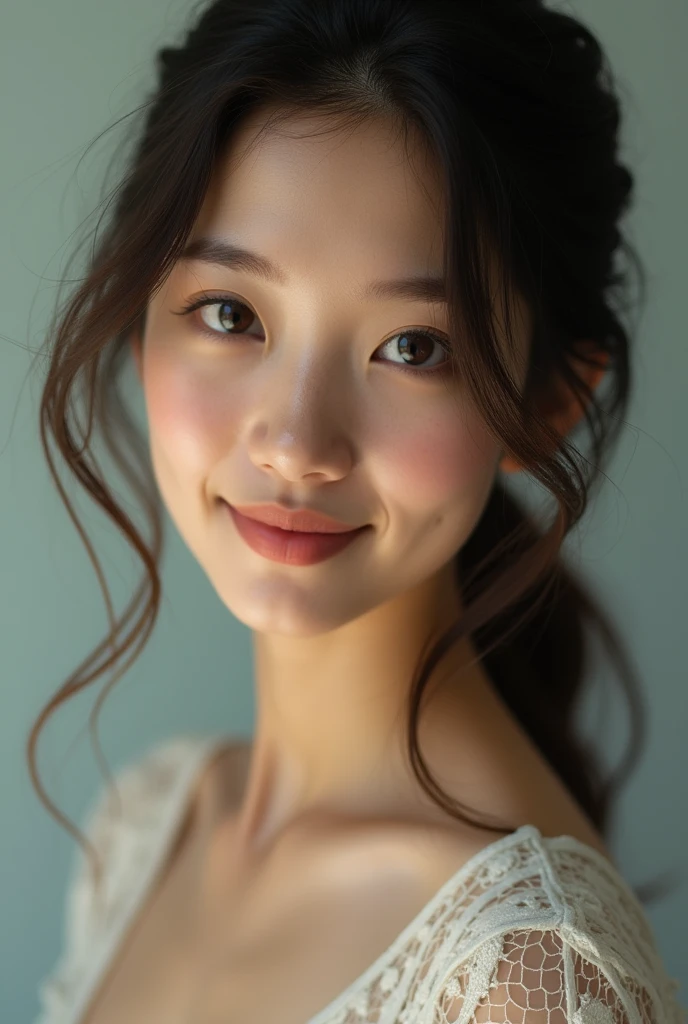 masterpiece, Highest quality, 8k, disorganized person, (Upper Body:1.4), White shirt, Beautiful girl, Beautiful face, Looking at the audience, smile, Ultra-realistic, High resolution, picture, chromatic aberration, The focus was clear, High resolution, Face Light, Dynamic Lighting, Cinema Lighting, Professional Shadow,Bunny girl, Best details, Very detailed, Super detailed, Finely detailed, Real Skin, Delicate facial features, Detailed face and eyes, Sharp pupils、Realistic students
