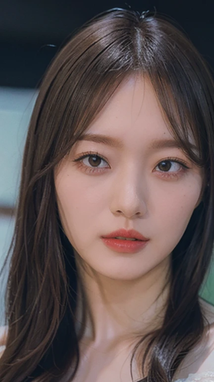 One person, woman, masterpiece, Highest quality, Highest quality, Cinema Lighting, (Volumetric lighting), Very detailed CG unity 8k wallpaper, Concentrated, 8k wallpaper, Very detailed, Ultra-realistic, Realistic, Sharp focus, Absurd, (High resolution:1.2), (High Contrast), photograph, Detailed and complex, Instagram, Portraiture, Very detailed, Digital Painting, Smooth, Sharp focus, figure, Cinema Lighting, Big natural tits, (Wearing a bra) , Judging the beholder, Ultra-realistic, (Showing cleavage),