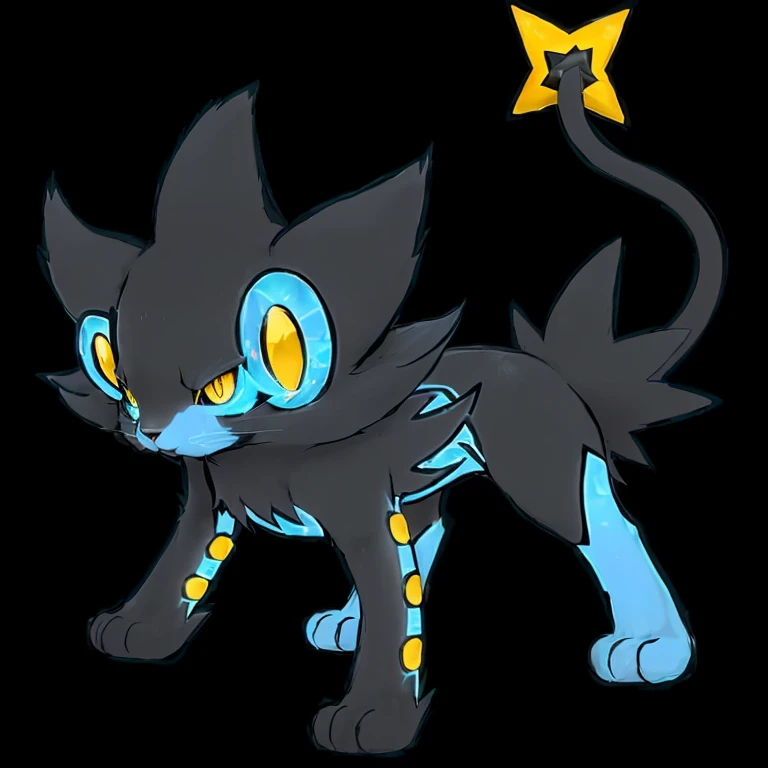 a close up of a cat with a star on its tail, zorua pokemon, new pokemon, conceptual mystery pokemon, hypdertailed, similar to pokemon, style of cute pokemon, mystery pokemon, shadow, style of pokemon, weird pokemon, full body portrait of a zentaur, shiny!!, illustration pokemon, 1285445247]