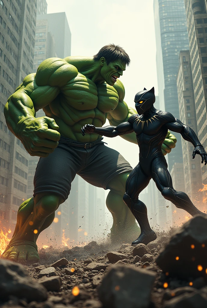 hulk fighting black panther marvel