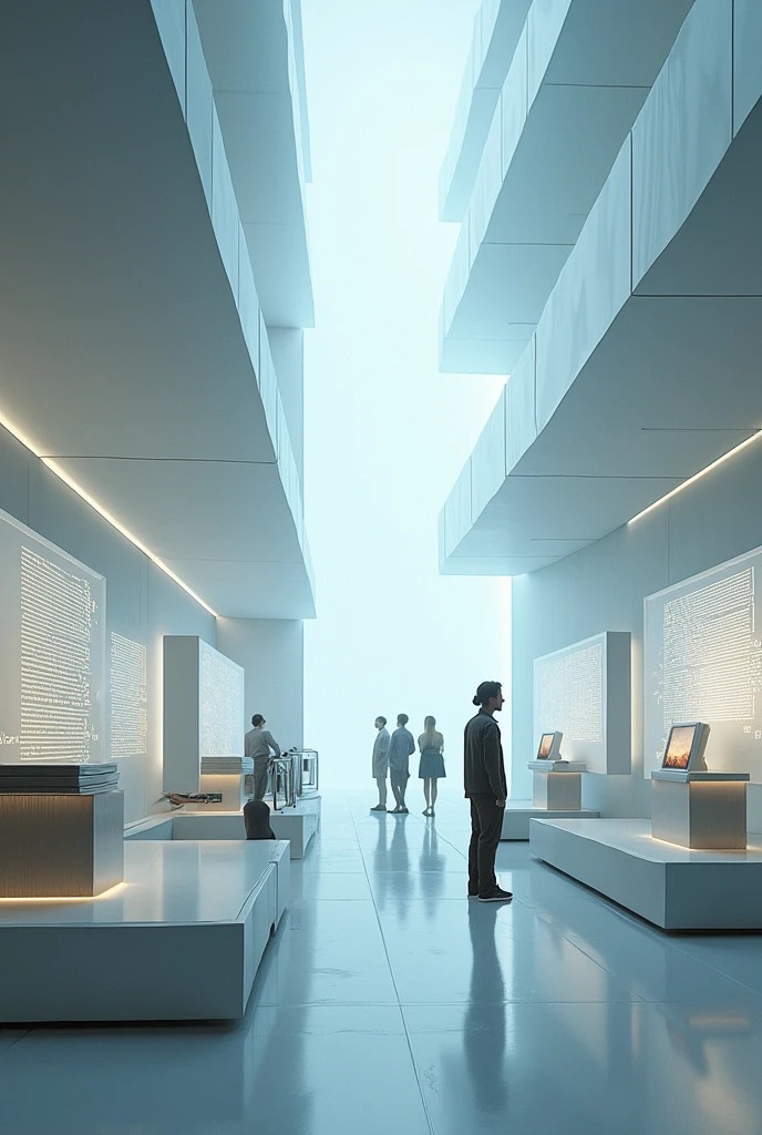 an image to illustrate a technological environment that refers to reading, poetry and knowledge.