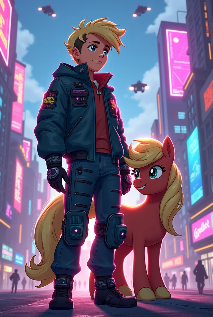 Hitch TrailBlazer Sprout:*G5* and Applejack:*G4*