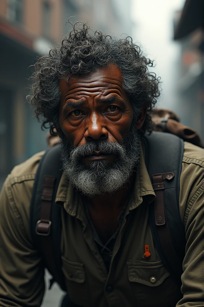 Make a fat black homeless man