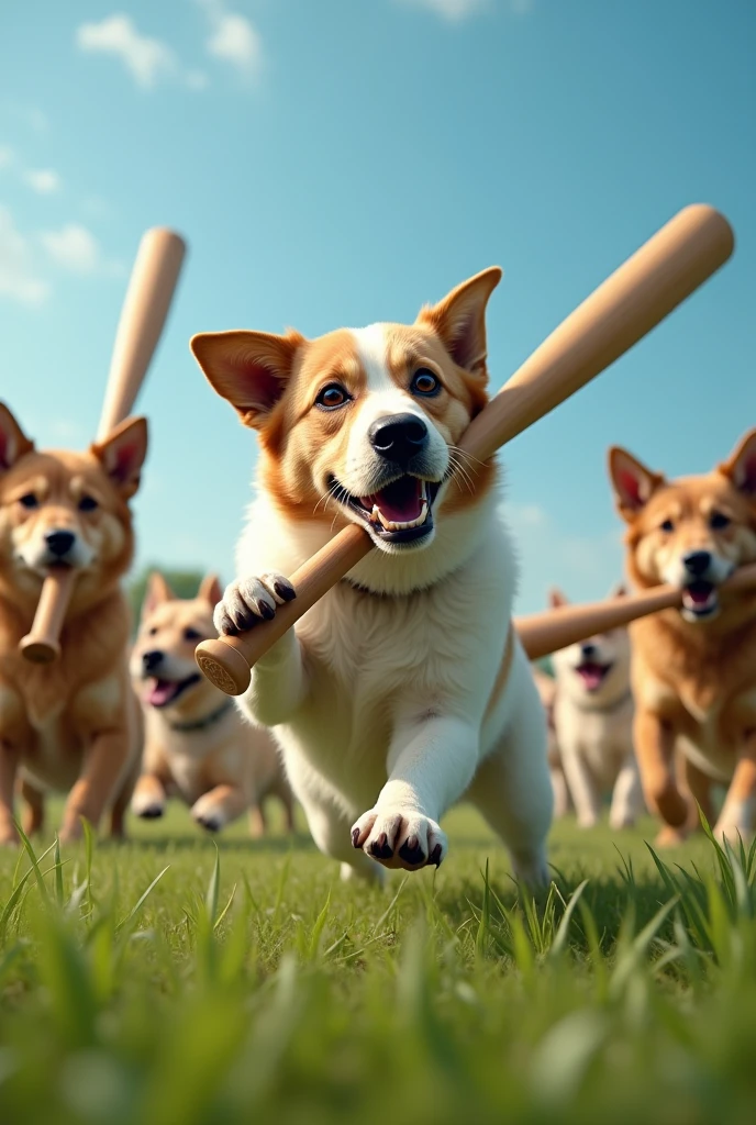 Real Dogs with baseball bat