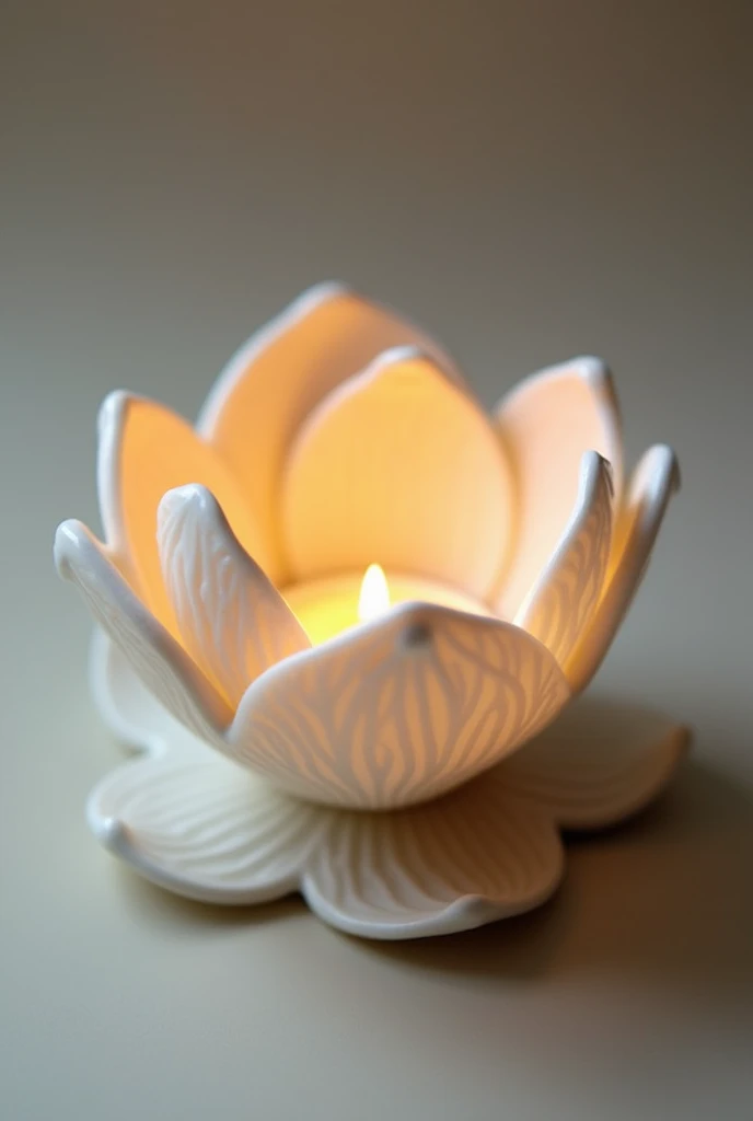 Create a candle holder that looks like a flower