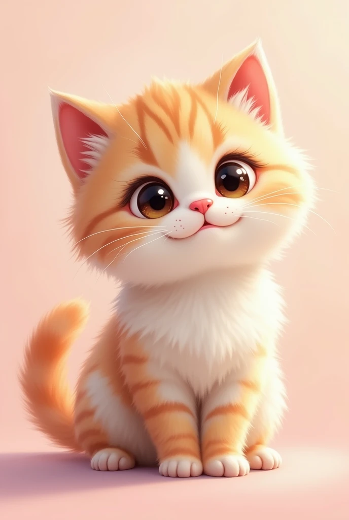 A digital art of a kitty