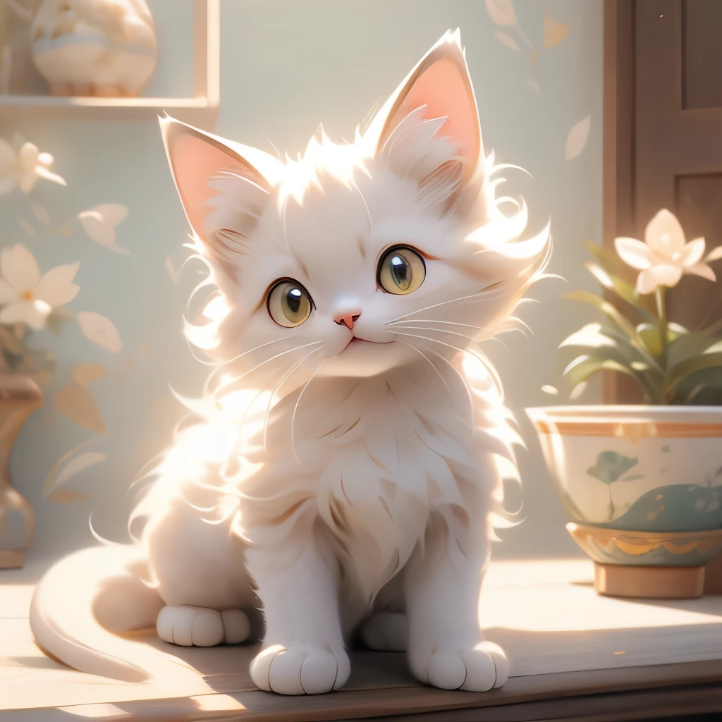 there is a cat sitting on a white surface looking at the camera, a pastel by Elizabeth Charleston, flickr, mingei, cat giraffe hybrid, the cat looks like giraffe, very handsome, spotted ultra realistic, cat dog hybrid, has a very realistic look to it, sora as a cat, tabaxi male, high-resolution photo, a handsome