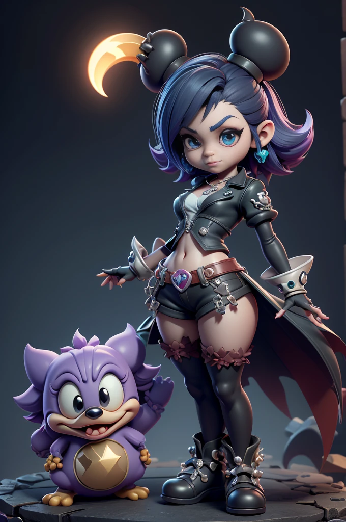 monstros estilos kingdom hearts, baseados em animais,3d style, shadown monster, demons, darkness monster, rayman legends, mickey mouse character style, girl and body, kingdom hearts, malhas leves e quentinhas, cores frias e alegres