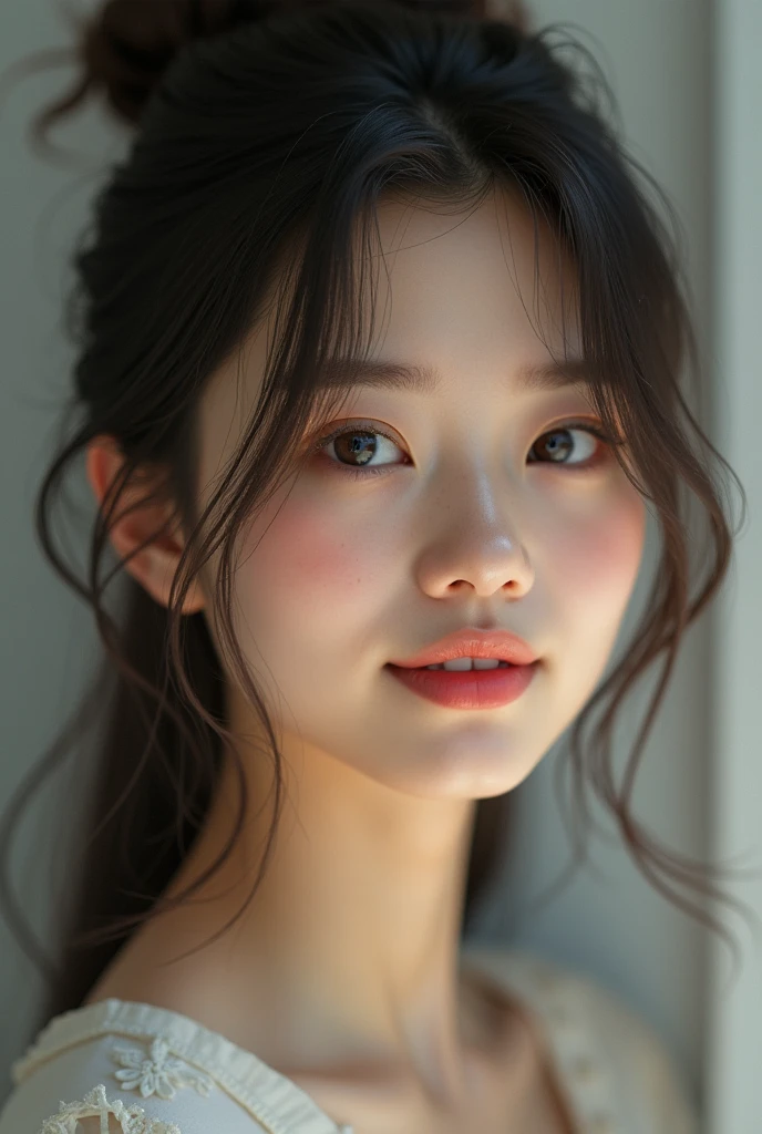 masterpiece, Highest quality, 8k, disorganized person, (Upper Body:1.4), White shirt, Beautiful girl, Beautiful face, Looking at the audience, smile, Ultra-realistic, High resolution, picture, chromatic aberration, The focus was clear, High resolution, Face Light, Dynamic Lighting, Cinema Lighting, Professional Shadow,Bunny girl,  Best details, Very detailed, Super detailed, Finely detailed, Real Skin, Delicate facial features, Detailed face and eyes, Sharp pupils、Realistic students