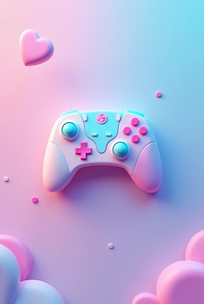 Gaming company logo, Pastel colors with symbol control