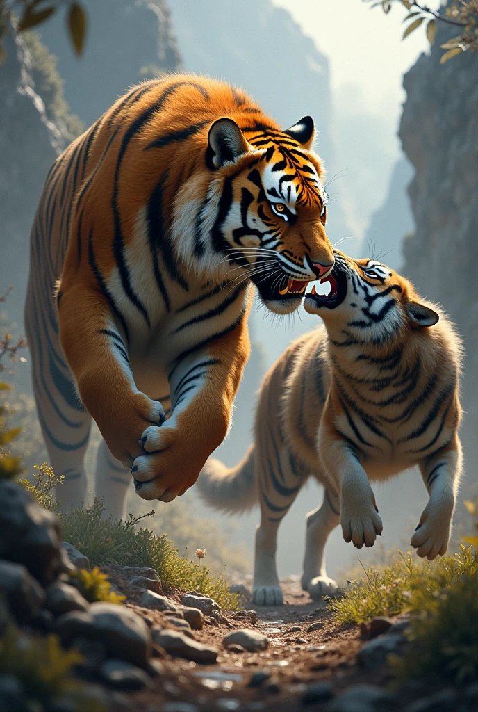The tiger killed the woolf
