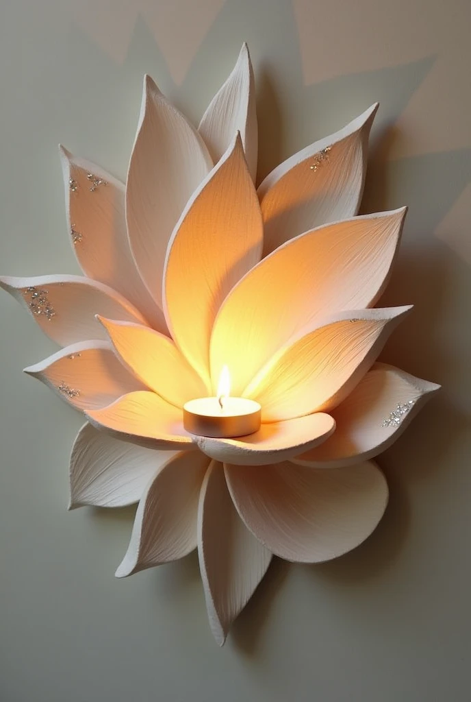 Can you make a wall decor that looks like a flower that can also be a candle holder