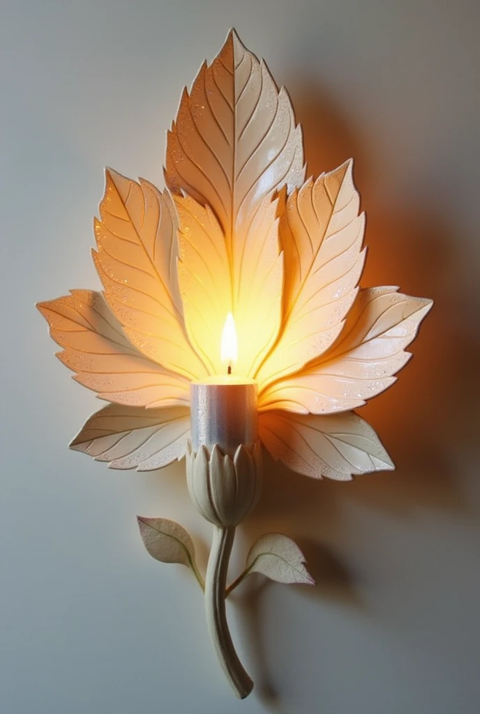 Can you make a wall decor that looks like a flower that can also be a candle holder