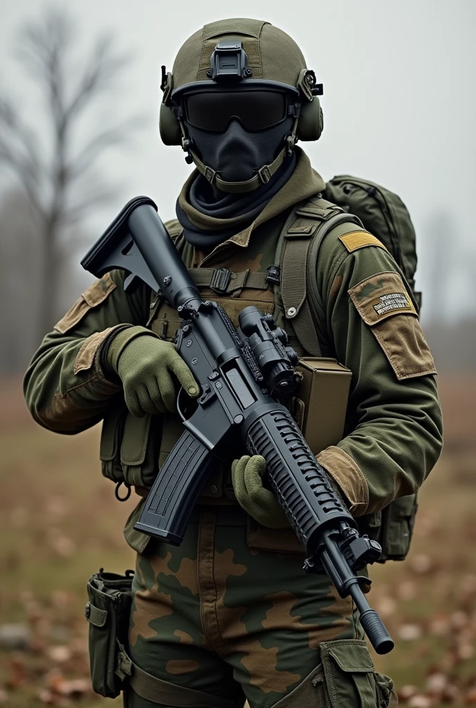 Soldier with a rifle FN-FAL M964
