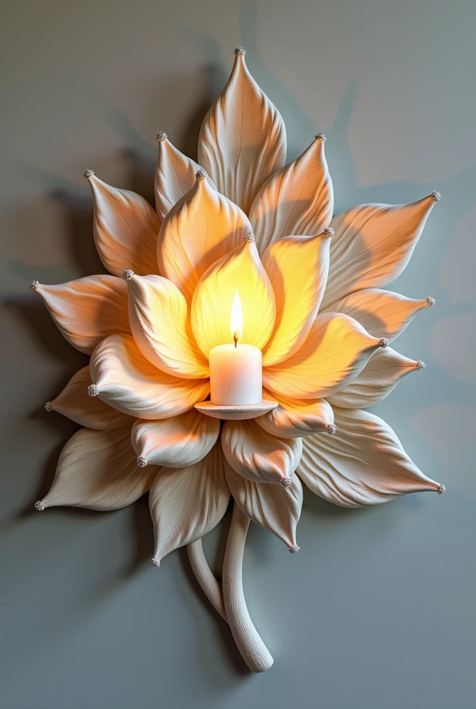 Can you make a wall decor that looks like a flower that can also be a candle holder