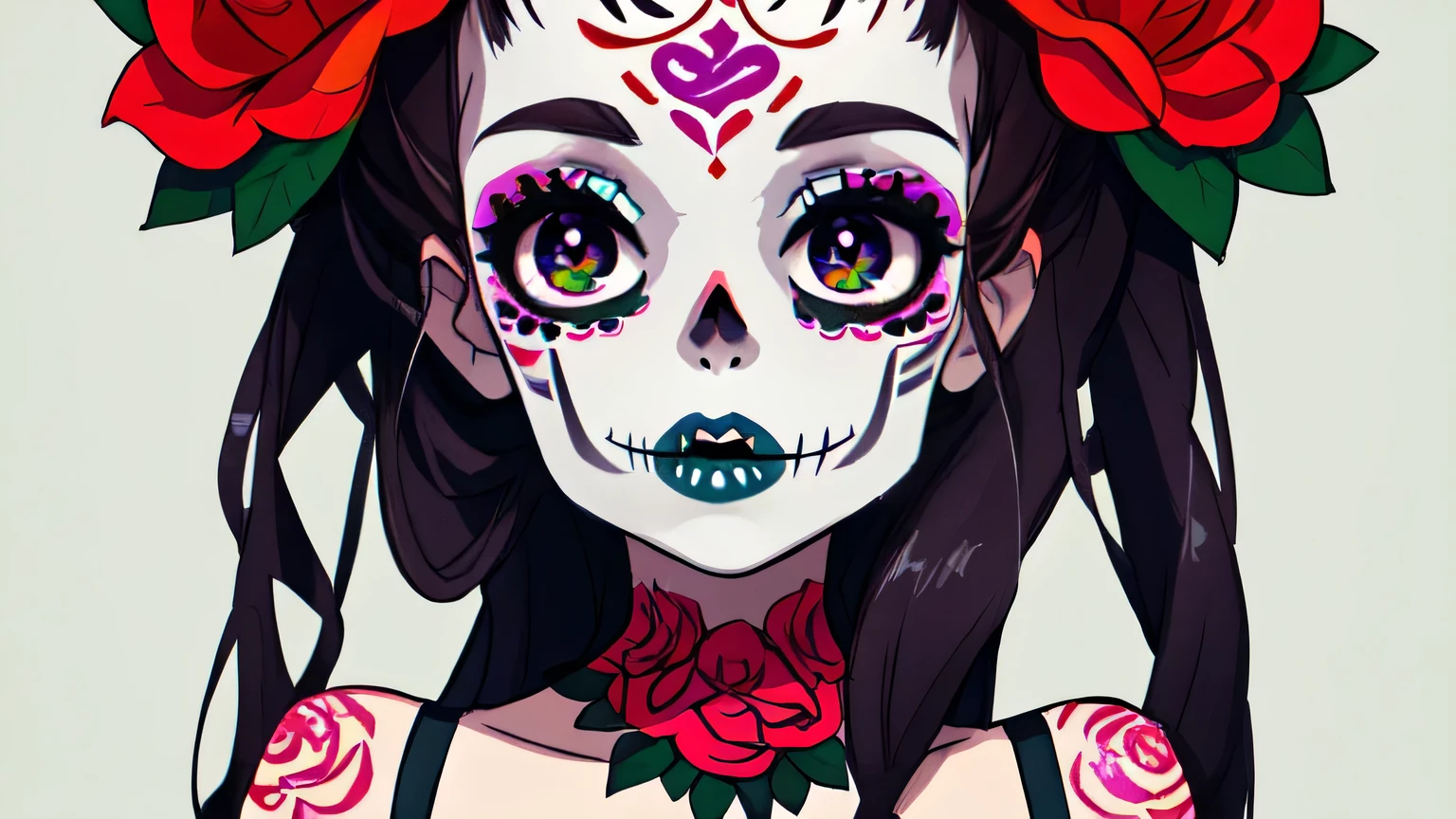 dia de los muertos makeup, dia de los muertos flowers, dia de los muertos tattoo, sugar skull meaning, day of the dead sugar skulls

