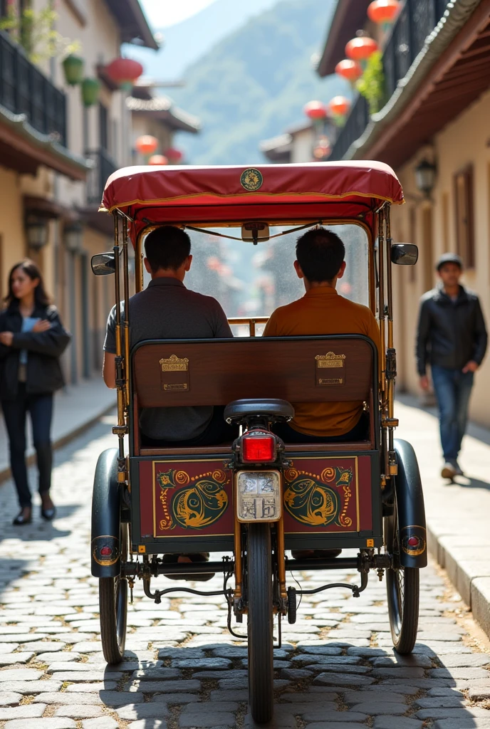 Banbu tricycle for transporting tourists