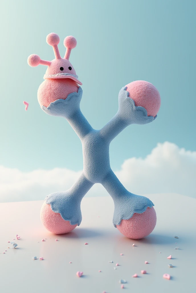 A simple Y-shaped antibody choosing a cap to wear