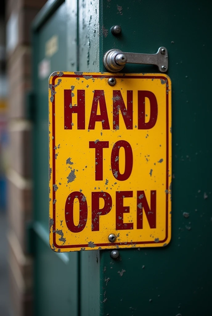 A sign warning "DO NOT OPEN"