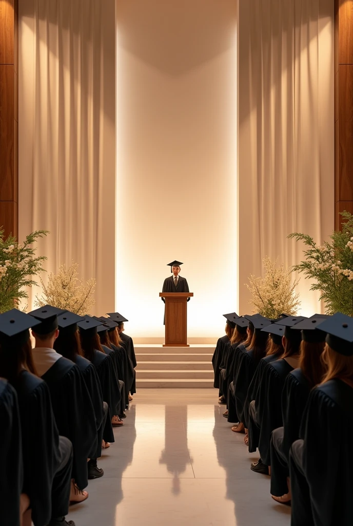 Elegant Graduation Ceremony Setting, without many details to take professional photos